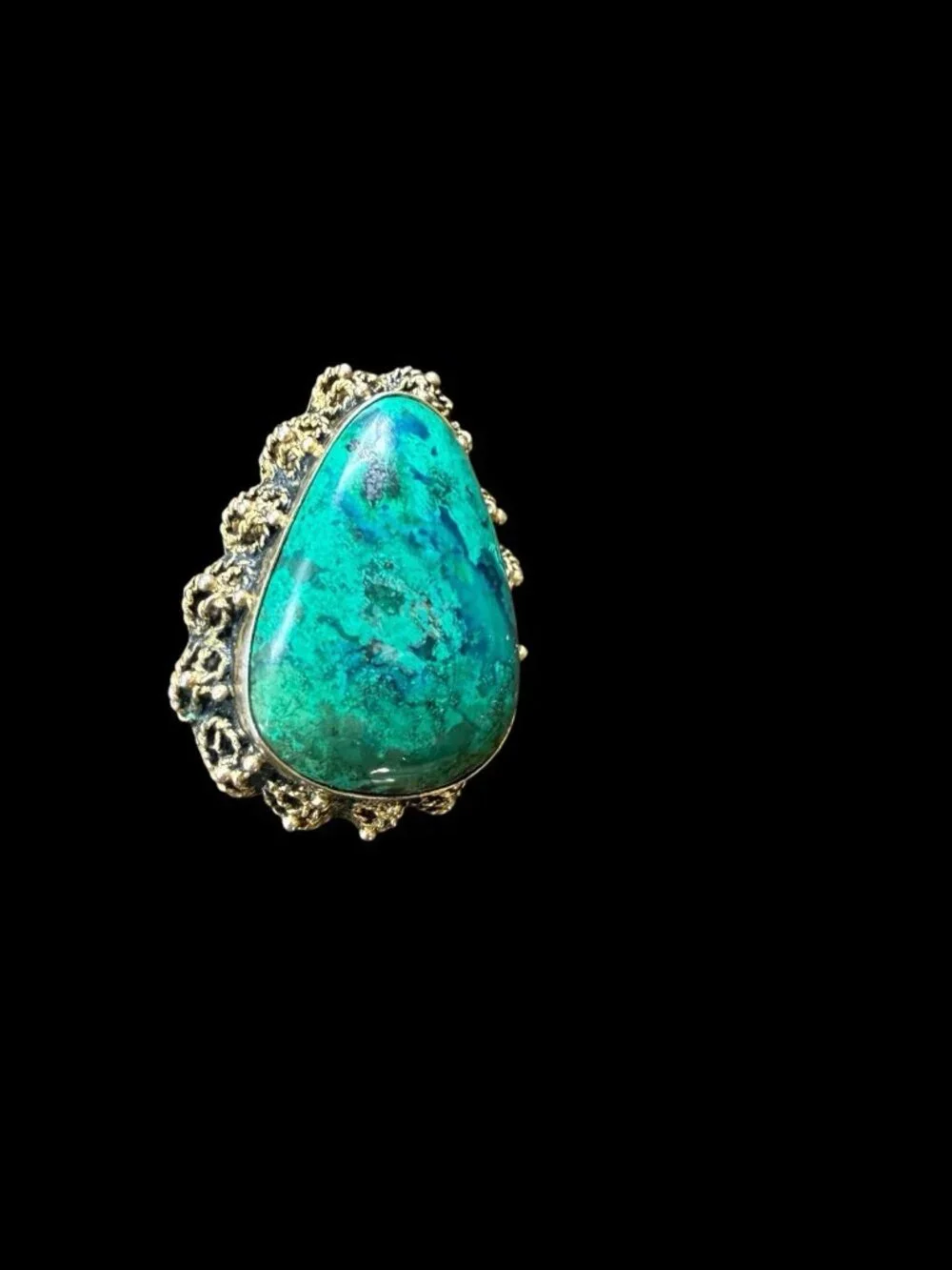 Vintage 925 Israel Sterling Silver Eilat Stone Brooch Pendant Signed